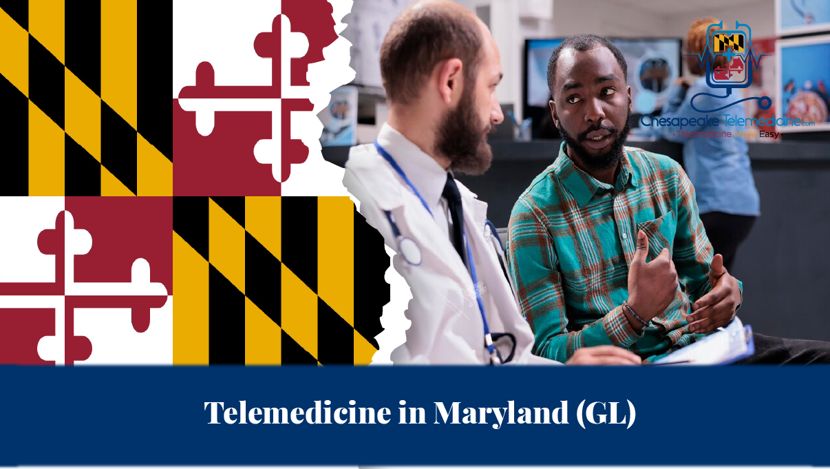 Maryland resident using a laptop for a virtual telemedicine consultation with a Chesapeake Telemedicine provider, offering convenient access to care.