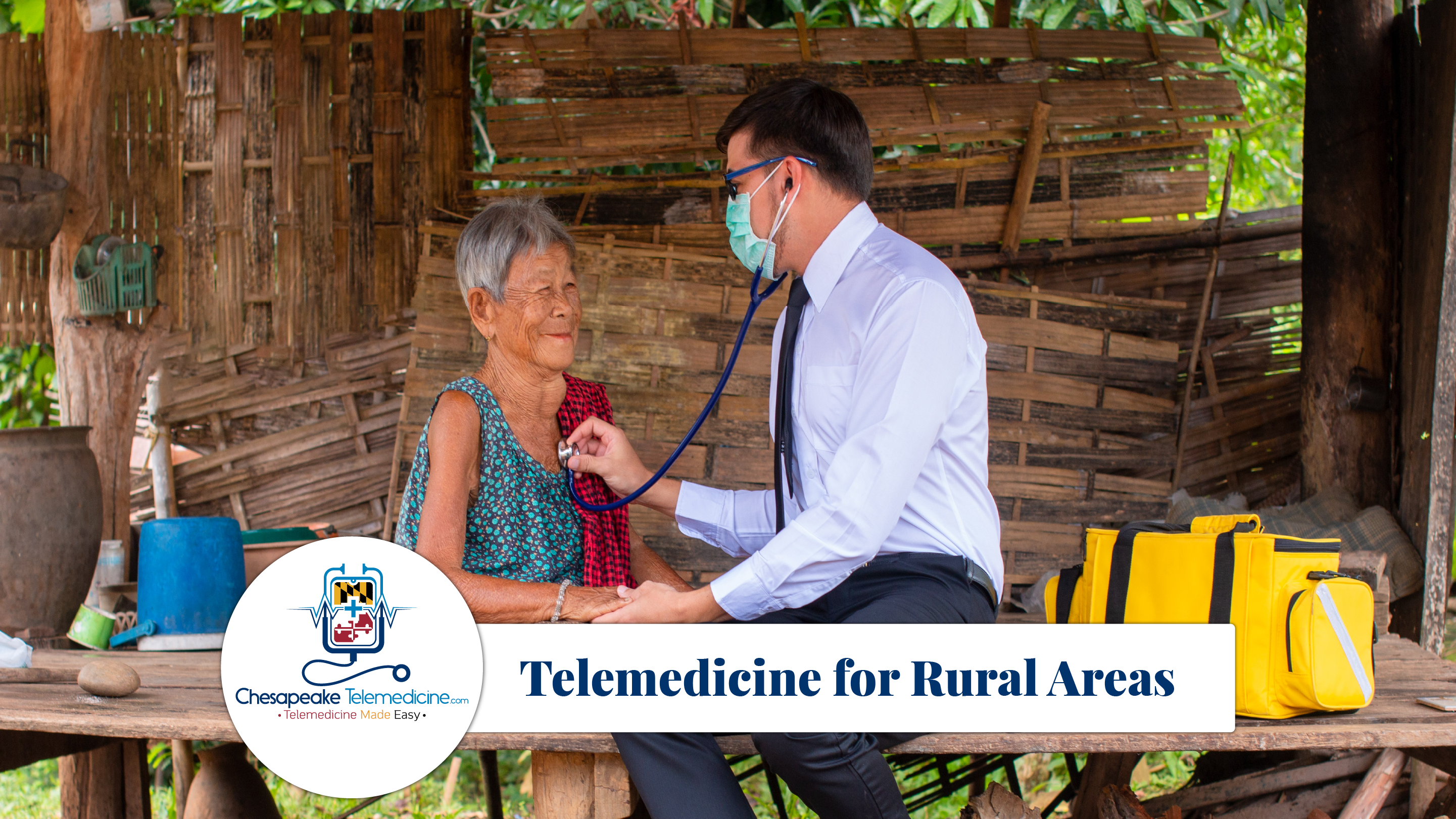 Doctor consulting with a rural patient via telemedicine, bridging distance barriers for remote healthcare access."